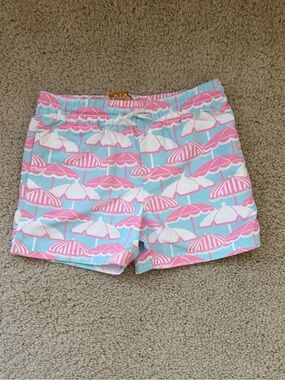 The Beaufort Bonnet Company Tortola Swim Trunks in Taylor Bay Brellas sz 7
